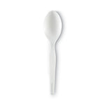 Plastic Cutlery, Heavy Mediumweight Spoon, White, 1,000/Carton