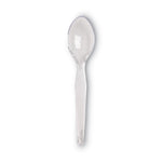 Plastic Cutlery, Heavyweight Spoon, Crystal Clear, 1,000/Carton