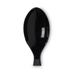 Plastic Cutlery, Heavy Mediumweight Spoon, Black, 1,000/Carton