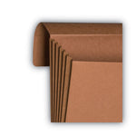 Redrope End Tab Wallets, 5.25" Expansion, 1 Section, Elastic Cord Closure, Straight Tabs, Legal Size, Redrope, 10/Box