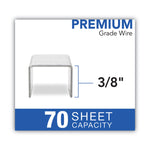 Optima High-Capacity Staples, 0.38" Leg, 0.5" Crown, Steel, 125/Strip, 20 Strips/Box