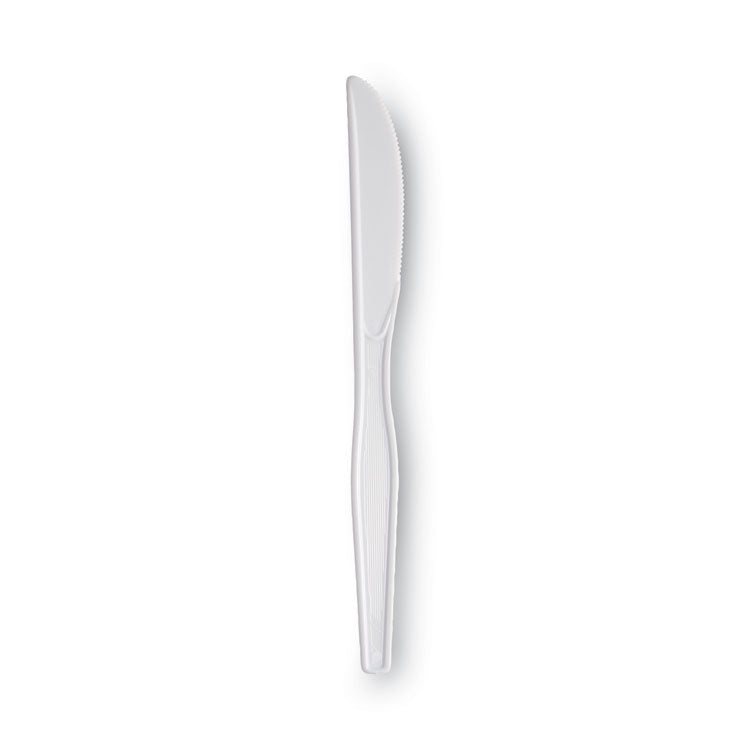 Plastic Cutlery, Heavyweight Knife, White, 1,000/Carton