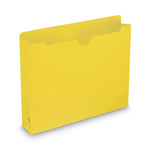 Colored File Jackets With Reinforced Double-Ply Tab, Straight Tab, Letter Size, Yellow, 50/box