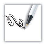 Clic Stic Ballpoint Pen, Retractable, Medium 1 Mm, Black Ink, White Barrel, Dozen