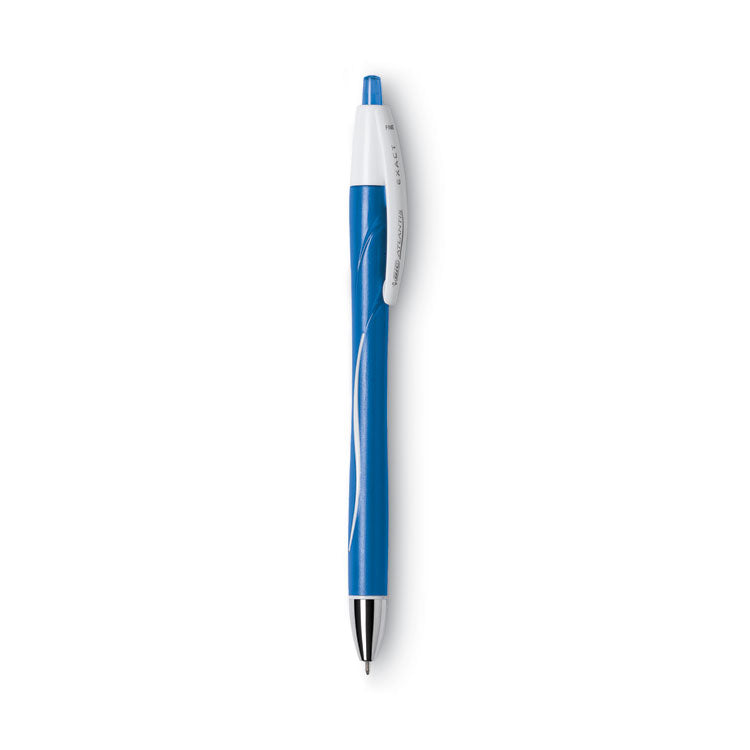 Glide Exact Ballpoint Pen, Retractable, Fine 0.7 Mm, Blue Ink, Blue Barrel, Dozen