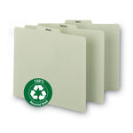 100% Recycled Monthly Top Tab File Guide Set, 1/3-Cut Top Tab, January To December, 8.5 X 11, Green, 12/set