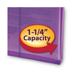 Poly String and Button Interoffice Envelopes, Open-End (Vertical), 9.75 x 11.63, Transparent Purple, 5/Pack