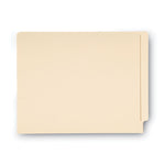 100% Recycled Manila End Tab Folders, Straight Tabs, Letter Size, 0.75" Expansion, Manila, 100/Box