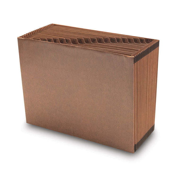 TUFF Expanding Open-Top Stadium File, 21 Sections, 1/21-Cut Tabs, Letter Size, Redrope