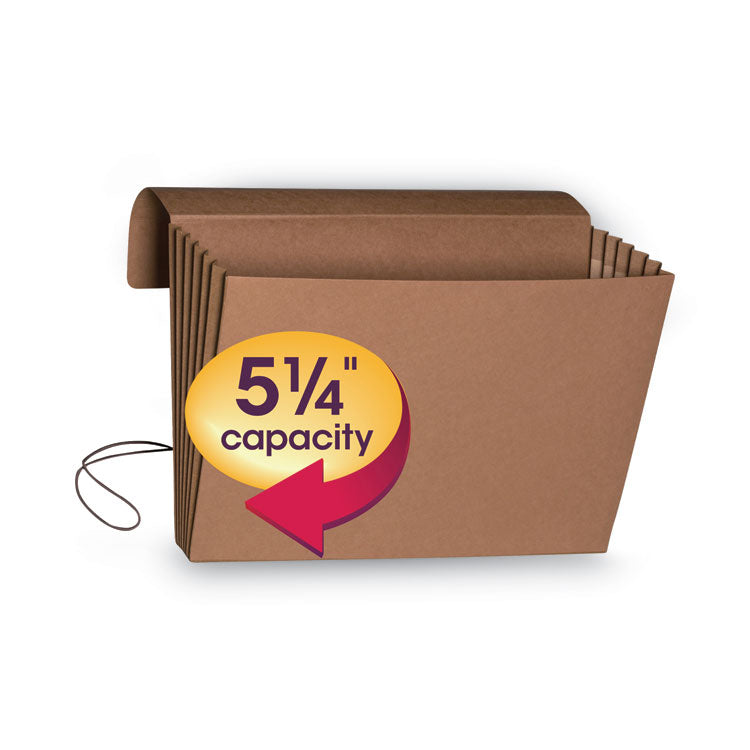 Redrope Expanding Wallet With Elastic Cord, 5.25" Expansion, 1 Section, Elastic Cord Closure, Legal Size, Redrope, 10/Box