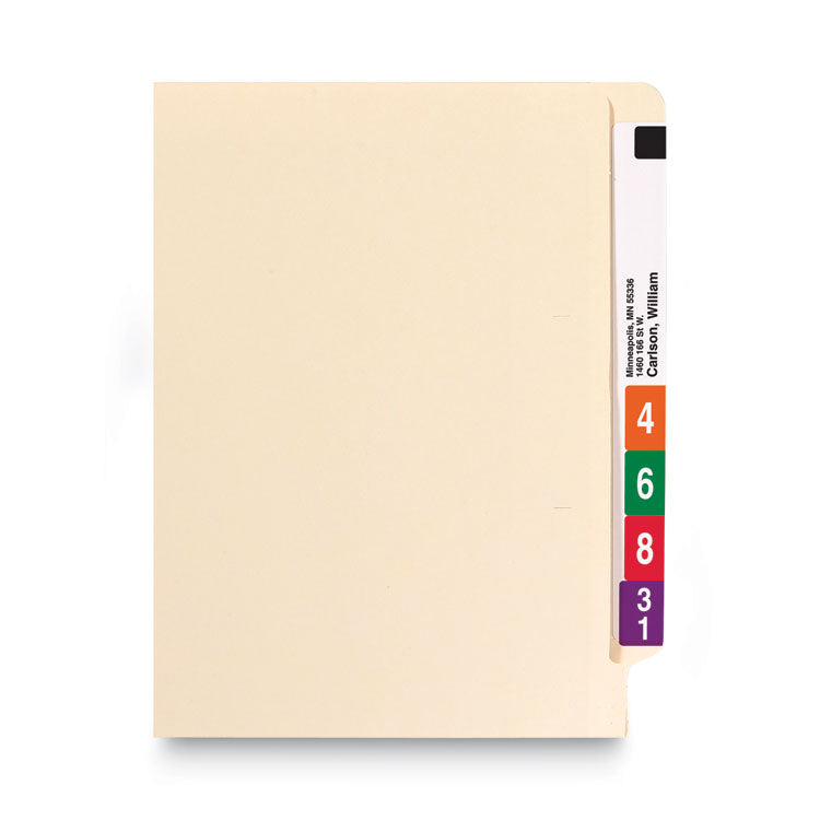 Heavyweight Manila End Tab Folders, 9.5" High Front, Straight Tabs, Legal Size, 0.75" Expansion, Manila, 100/Box