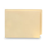 Heavyweight Manila End Tab Pocket Folders, Interior Front Panel Pocket, Straight Tabs, Letter Size, 11-pt Manila, 50/Box