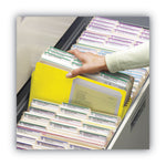 Colored File Pockets, 3.5" Expansion, Letter Size, Yellow