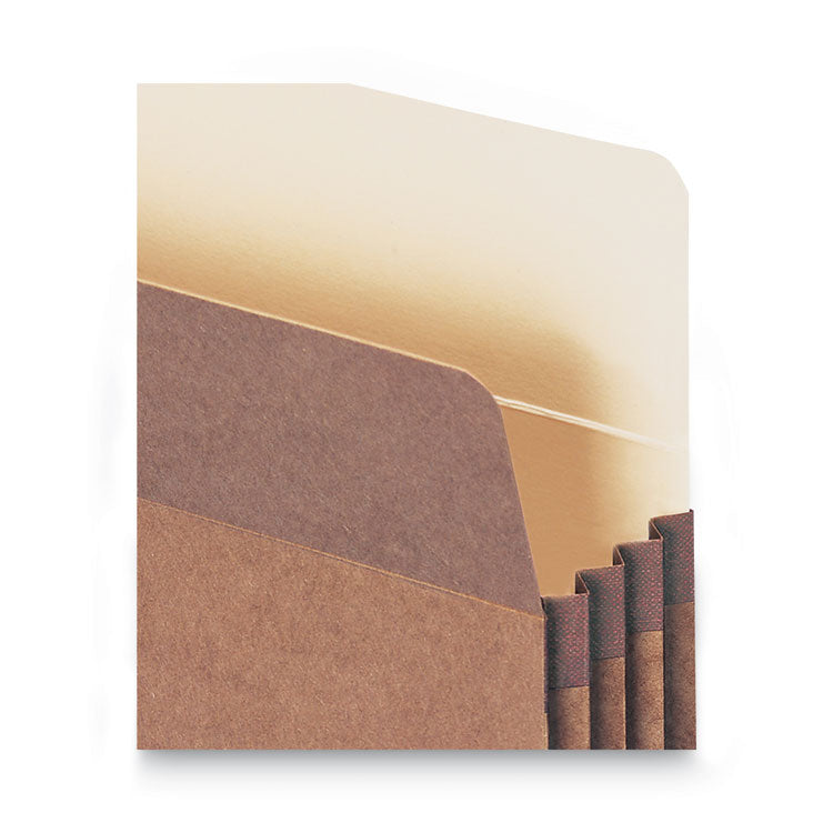 Recycled Top Tab File Pockets, 3.5" Expansion, Letter Size, Redrope, 25/Box