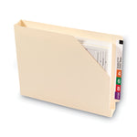 End Tab Jackets With Reinforced Tabs, Straight Tab, Letter Size, 14-Pt Manila, 50/box