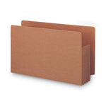 Heavy-Duty Redrope End Tab Tuff Pockets, 3.5" Expansion, Legal Size, Redrope, 10/box