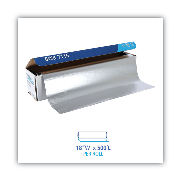 Standard Aluminum Foil Roll, 63 Gauge, 18" x 500 ft