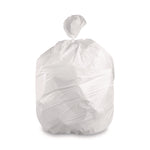 Linear Low-Density Can Liners, 35 gal, 1.4 mil, 33" x 45", White, Flat Pack, 200/Carton