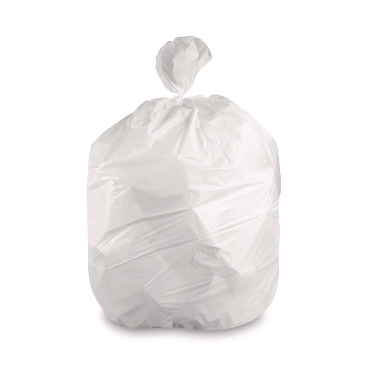 Linear Low-Density Can Liners, 35 gal, 1.4 mil, 33" x 45", White, Flat Pack, 200/Carton