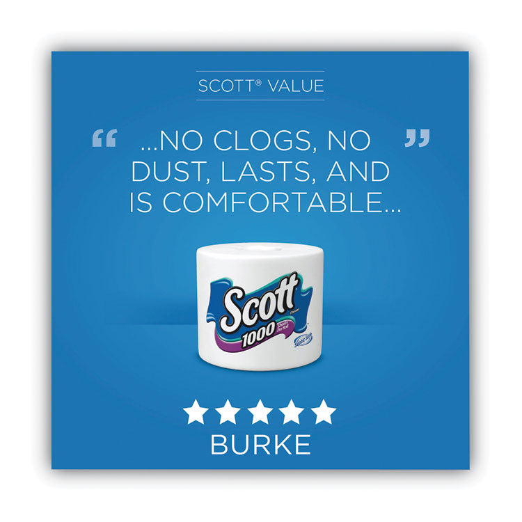 1000 Bathroom Tissue, Septic Safe, 1-Ply, White, 1,000 Sheet/roll, 32 Rolls/carton