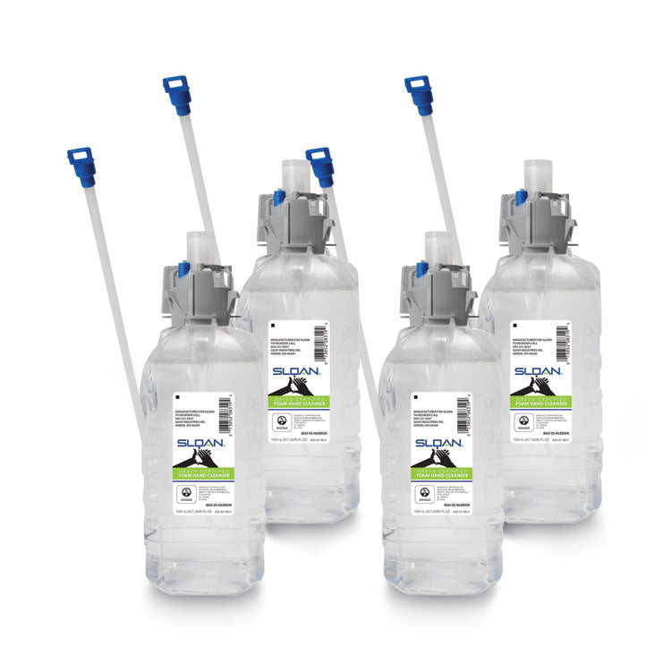 SLOAN Green Certified Foam Hand Cleanser Refill, Fragrance-Free, 1,500 mL, 4/Carton