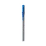 Round Stic Grip Xtra Comfort Ballpoint Pen, Easy-Glide System, Stick, Medium 1.2 mm, Blue Ink, Gray/Blue Barrel, Dozen