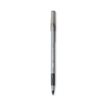 Round Stic Grip Xtra Comfort Ballpoint Pen, Easy-Glide System, Stick, Medium 1.2 mm, Black Ink, Gray/Black Barrel, Dozen