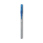 Round Stic Grip Xtra Comfort Ballpoint Pen Value Pack, Easy-Glide, Stick, Medium 1.2 Mm, Blue Ink, Gray/blue Barrel, 36/pack