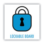 Slim-Line Enclosed Fabric Bulletin Board with One Door, 28" x 38", Gray Surface, Satin Aluminum Frame