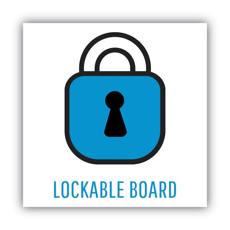 Slim-Line Enclosed Fabric Bulletin Board with One Door, 28" x 38", Gray Surface, Satin Aluminum Frame