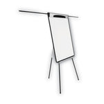 Magnetic Gold Ultra Dry Erase Tripod Presentation Easel with Arms, 28" x 38.5", White Surface, Black/Silver Aluminum Frame