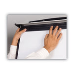 Magnetic Gold Ultra Dry Erase Tripod Presentation Easel with Arms, 28" x 38.5", White Surface, Black/Silver Aluminum Frame
