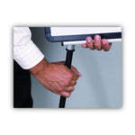 Magnetic Gold Ultra Dry Erase Tripod Presentation Easel with Arms, 28" x 38.5", White Surface, Black/Silver Aluminum Frame