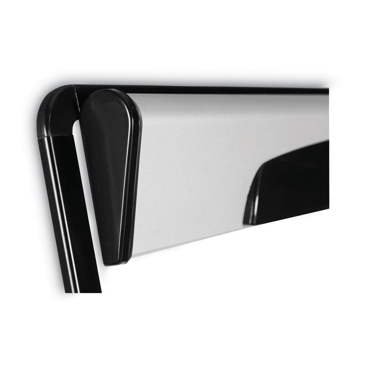 Magnetic Gold Ultra Dry Erase Tripod Presentation Easel with Arms, 28" x 38.5", White Surface, Black/Silver Aluminum Frame