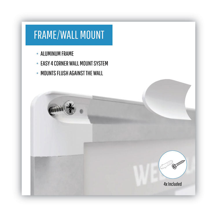 Magnetic Dry Erase Calendar Board, Weekly Planning/Scheduling, 36" x 24", White Surface, Satin Aluminum Frame