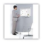 Magnetic Dry Erase Calendar Board, Weekly Planning/Scheduling, 36" x 24", White Surface, Satin Aluminum Frame