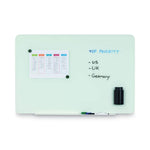 Magnetic Glass Dry Erase Board, 60" x 48", Opaque White Surface