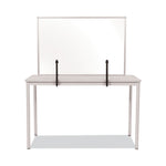 Protector Series Glass Aluminum Desktop Divider, 47.2 X 0.16 X 35.4, Clear