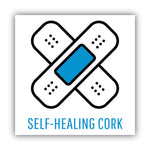 Tech Cork Board, 48" x 36", Tan Surface, Silver/Black Aluminum Frame