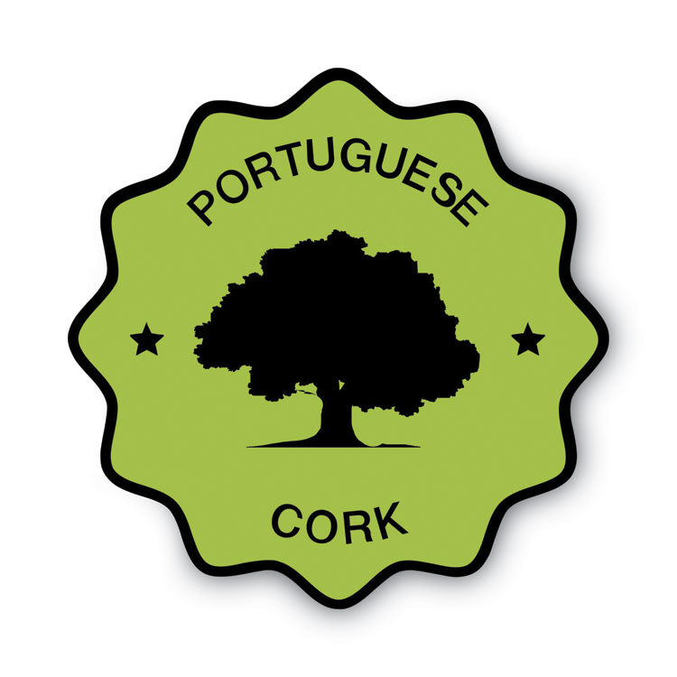 Tech Cork Board, 48" x 36", Tan Surface, Silver/Black Aluminum Frame