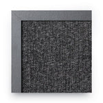 Designer Fabric Bulletin Board, Combo Magnetic Dry Erase/Bulletin, 24" x 18", Charcoal/Gray Surface, Black Fiberboard Frame