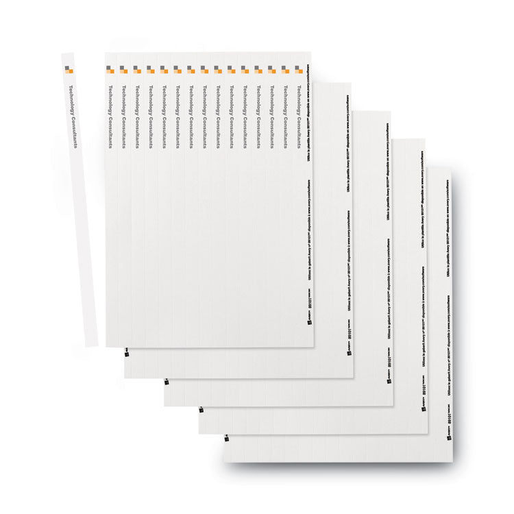 Binder Spine Inserts, 0.5" Spine Width, 16 Inserts/Sheet, 5 Sheets/Pack