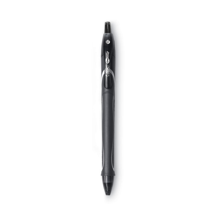 Gel-Ocity Quick Dry Gel Pen, Retractable, Medium 0.7 Mm, Black Ink, Black Barrel, Dozen