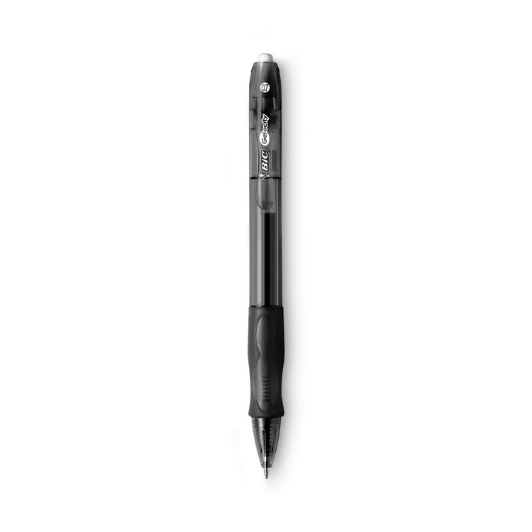 Gel-Ocity Gel Pen, Retractable, Medium 0.7 Mm, Black Ink, Translucent Black Barrel, Dozen
