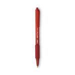 Soft Feel Ballpoint Pen, Retractable, Medium 1 Mm, Red Ink, Red Barrel, Dozen