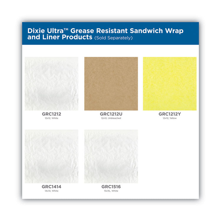 All-Purpose Food Wrap, Dry Wax Paper, 12 x 12, White, 1,000 Sheets/Pack, 5 Packs/Carton