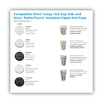 Dome Drink-Thru Lids, Fits 10 oz to 16 oz Hot Cups, Plastic, White, 1,000/Carton