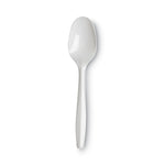 Plastic Cutlery, Mediumweight Spoon, White, 1,000/Carton