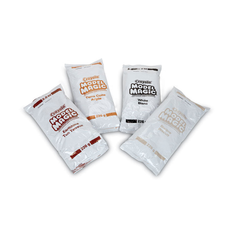 Model Magic Modeling Compound, 8 Oz Packs, 4 Packs, Assorted Natural Colors, 2 Lbs