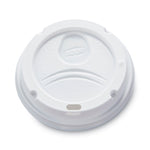 Dome Lid, Fits 10 oz to 16 oz PerfecTouch Hot Cups/12 oz to 20 oz WiseSize Hot Cups, Plastic, White, 500/Carton